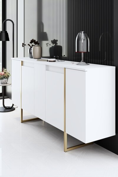 Κονσόλα Luxe Λευκό 160x35x80 cm