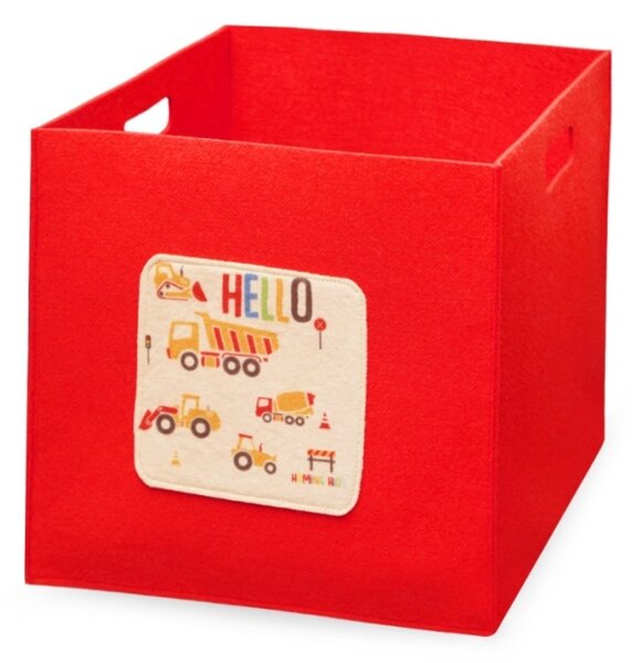 Καλάθι από τσόχα HMY-6252 Κόκκινο 30x30x33 cm