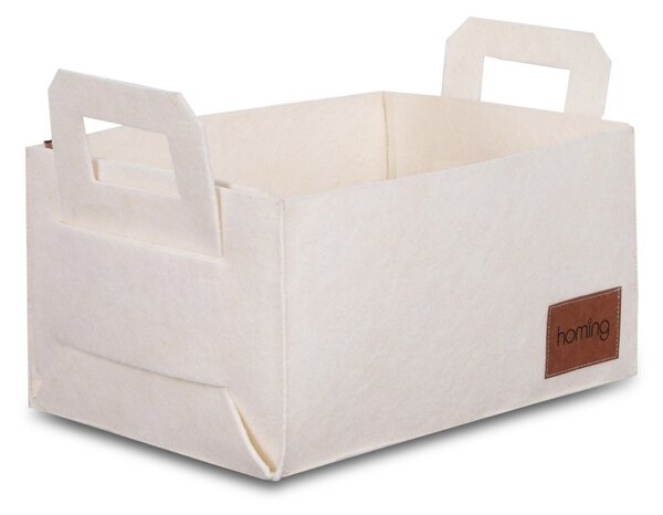 Καλάθι από τσόχα HMY-6259 Κρεμ 30x20x15 cm