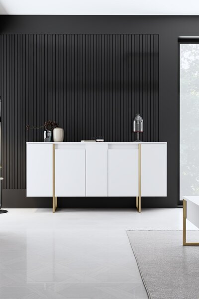 Κονσόλα Luxe Λευκό 160x35x80 cm