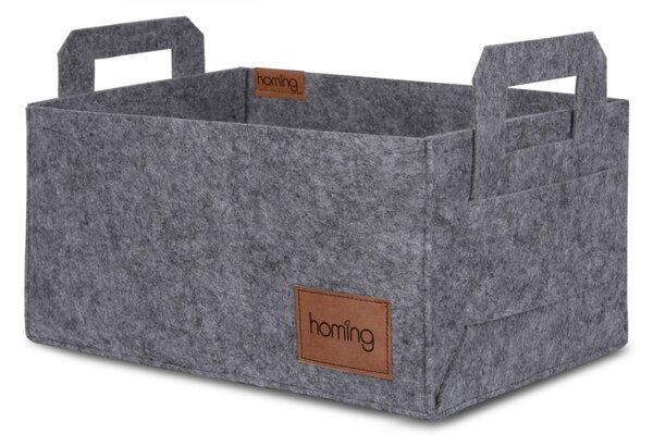 Καλάθι από τσόχα HMY-6259 Γκρι 30x20x15 cm