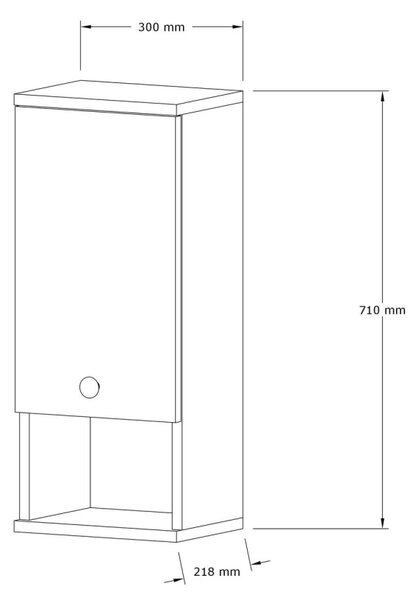 Ντουλάπι Μπάνιου Mis Λευκό 30x71x21.8 cm