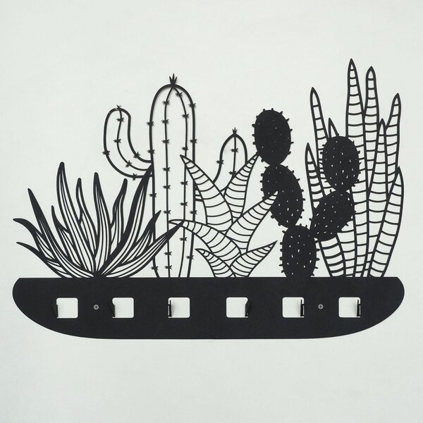 Κρεμάστρα Cactus APT612 Μαύρο 68x44 cm