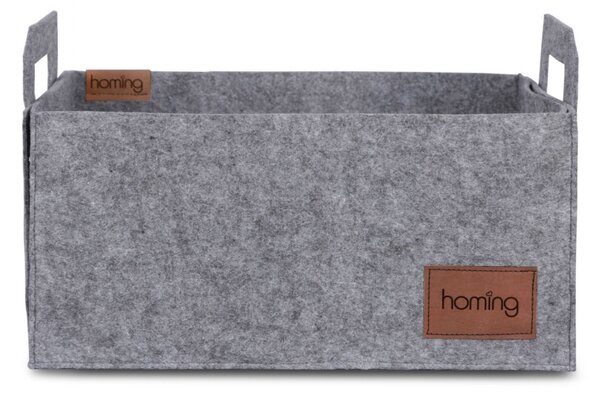 Καλάθι από τσόχα HMY-6259 Γκρι 30x20x15 cm