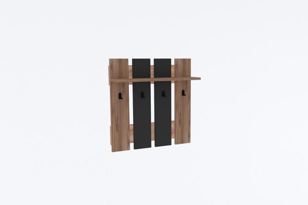 Κρεμαστή Κρεμάστρα Mita Καρυδιά 70x70x18 cm