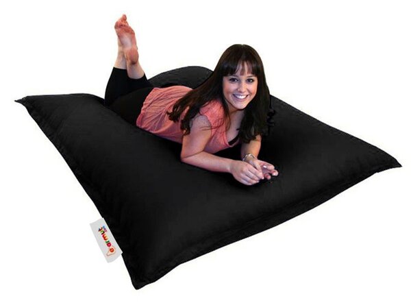 Πολυθρόνα Πουφ Κήπου Cushion Pouf Μαύρο 100x100x20 cm