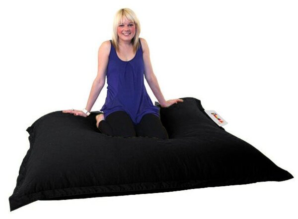 Πολυθρόνα Πουφ Κήπου Cushion Pouf Μαύρο 100x100x20 cm