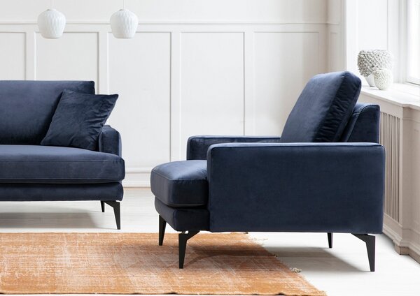 Πολυθρόνα Papira Bleumarin 80x90x88 cm