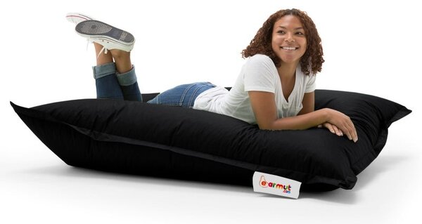 Πολυθρόνα Πουφ Κήπου Cushion Pouf Μαύρο 100x100x20 cm