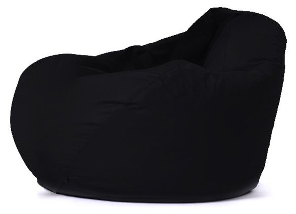 Πολυθρόνα Πουφ Κήπου Premium Μαύρο 115x130x39 cm