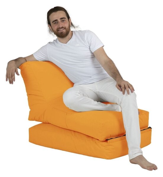 Πολυθρόνα Πουφ Κήπου Siesta Πορτοκαλί 180x55x40 cm