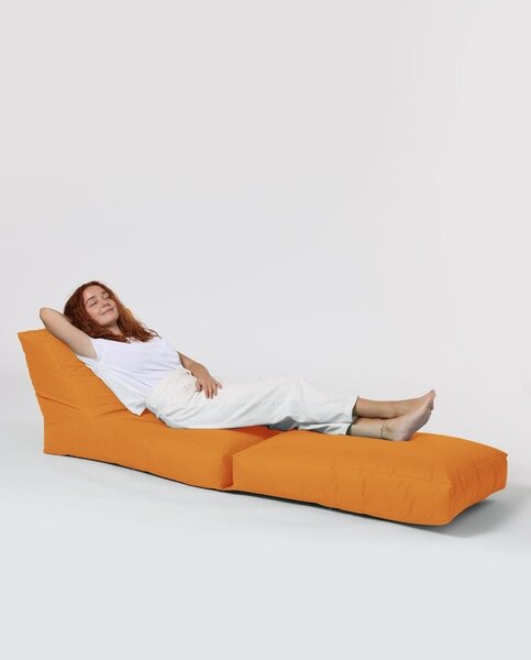 Πολυθρόνα Πουφ Κήπου Siesta Πορτοκαλί 180x55x40 cm