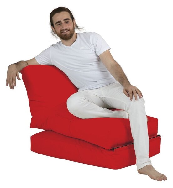 Πολυθρόνα Πουφ Κήπου Siesta Κόκκινο 180x55x40 cm