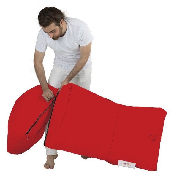 Πολυθρόνα Πουφ Κήπου Siesta Κόκκινο 180x55x40 cm