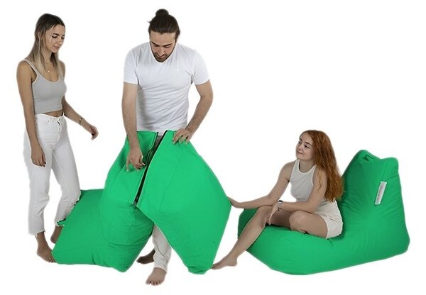 Πολυθρόνα Πουφ Κήπου Siesta Πράσινο 180x55x40 cm