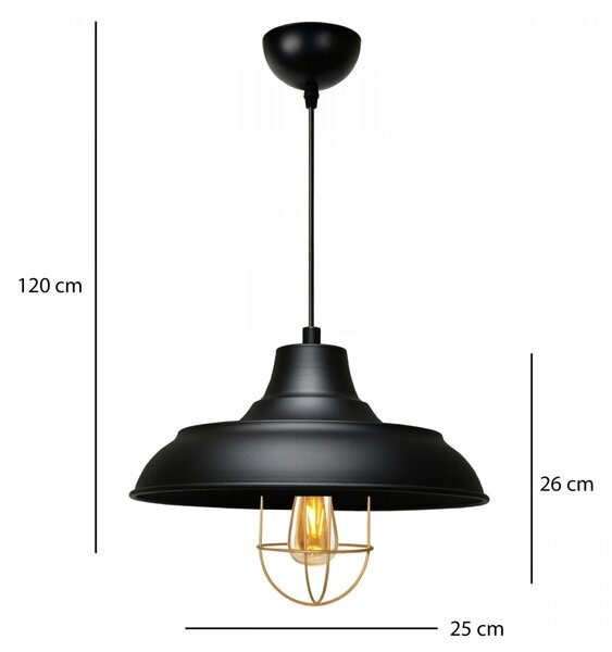 Φωτιστικό οροφής AYD-3339 Μαύρο 26x25x120 cm
