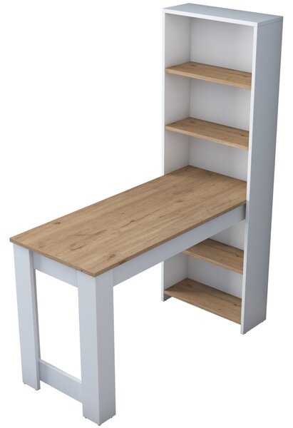 Τραπέζι κουζίνας με ράφια JA102 Καρυδί 120x153.6x53.8 cm