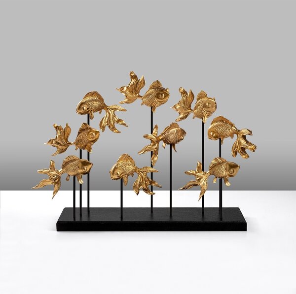 Διακοσμητικό αντικείμενο GOLDFISH Χρυσό 42x28x10 cm
