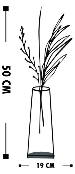 Διακοσμητικό αντικείμενο Flowerpot Μαύρο 19x50 cm