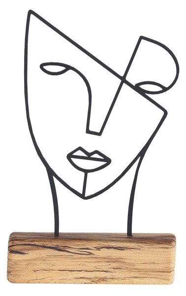 Διακοσμητικό αντικείμενο M-034 Μαύρο 17x30x3.5 cm