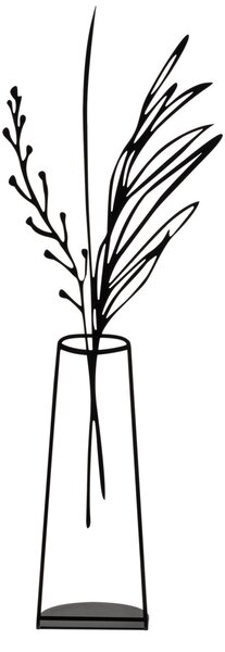 Διακοσμητικό αντικείμενο Flowerpot Μαύρο 19x50 cm