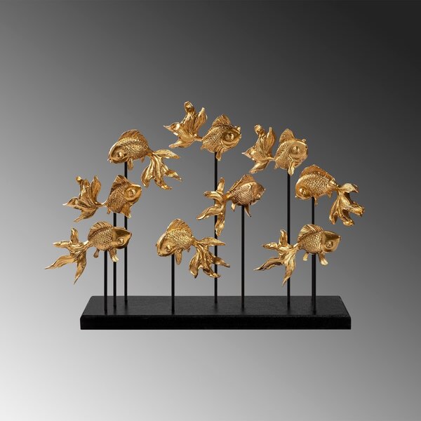 Διακοσμητικό αντικείμενο GOLDFISH Χρυσό 42x28x10 cm