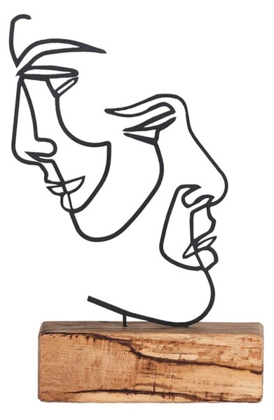 Διακοσμητικό αντικείμενο M-035 Μαύρο 17x38x3.5 cm