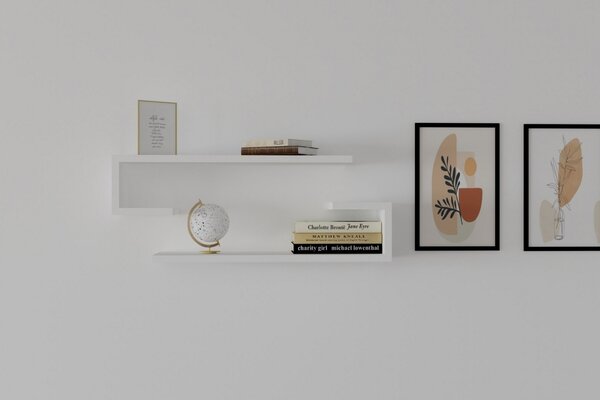 Ράφι τοίχου Eldo Λευκό 60x15x19.6 cm