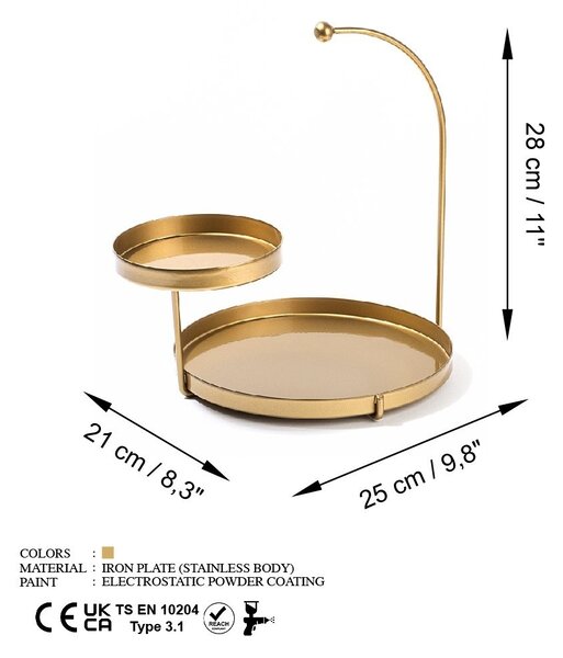 Βάση κοσμημάτων GED-002 Χρυσό 25x28x21 cm
