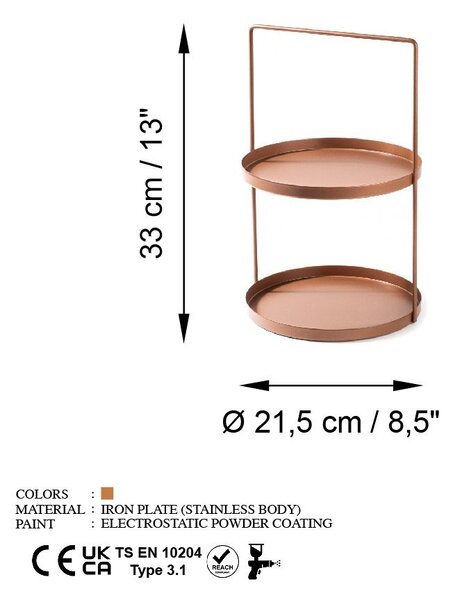 Βάση κοσμημάτων GED-006 Κεραμιδί 21x33 cm