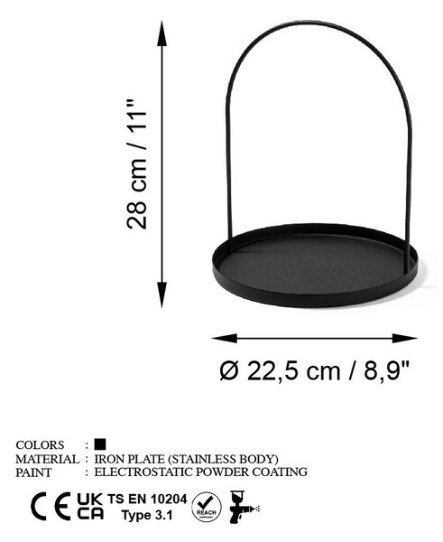 Βάση κοσμημάτων GED-005 Μαύρο 22.5x28 cm