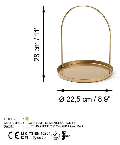 Βάση κοσμημάτων GED-005 Χρυσό 22.5x28 cm