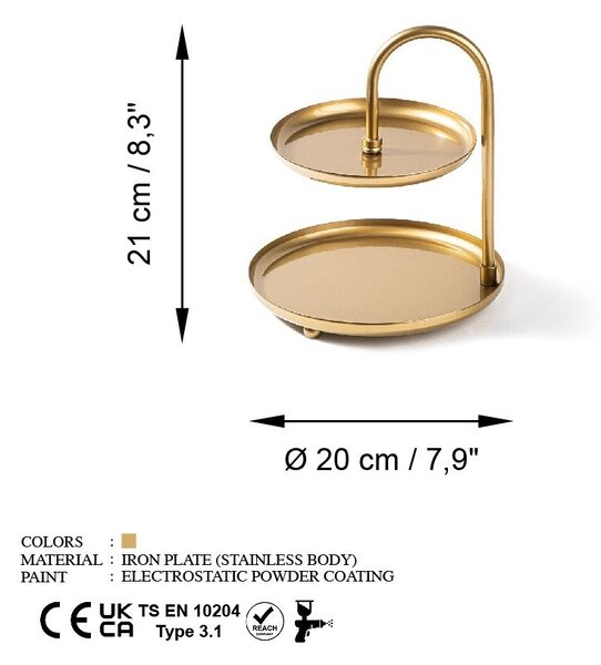 Βάση κοσμημάτων GED-009 Χρυσό 20x21 cm