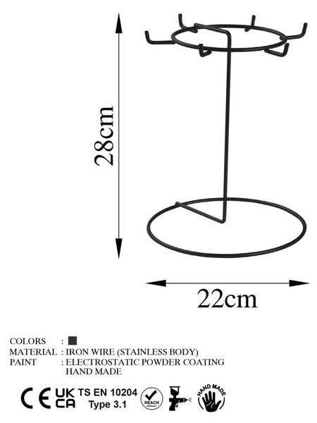 Βάση κοσμημάτων TK-001 Μαύρο 22x28 cm