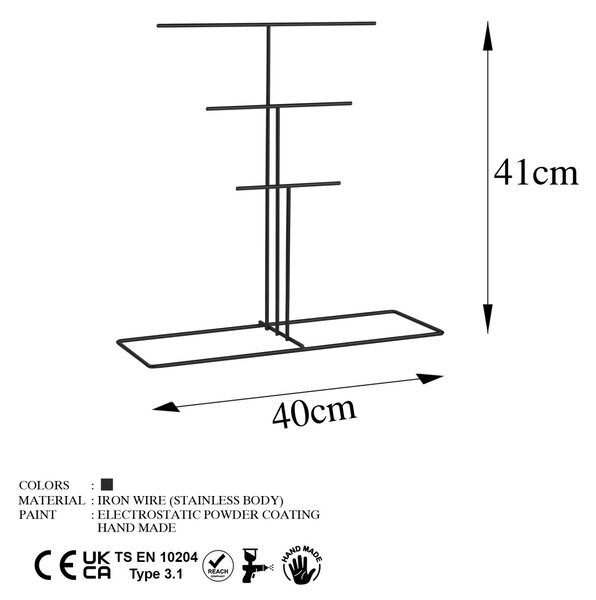 Βάση κοσμημάτων TK-006 Μαύρο 40x41x15 cm