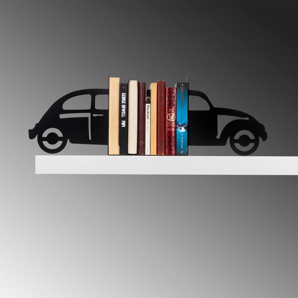 Διακοσμητικός μεταλλικός βιβλιοστάτης Masina Kitap tutucu Μαύρο 35x14x22 cm