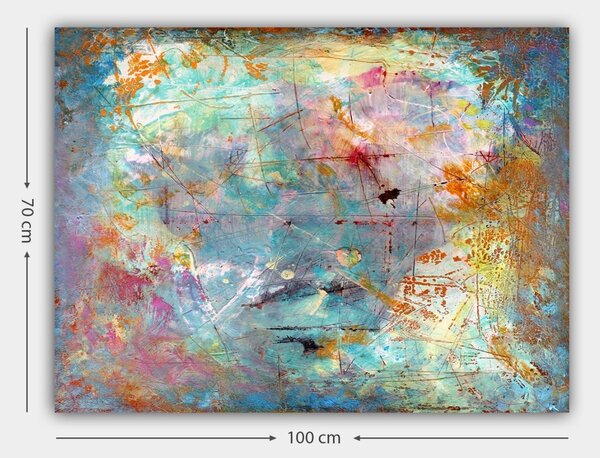 Πίνακας καμβά 629662394 Πολύχρωμο 70x100 cm