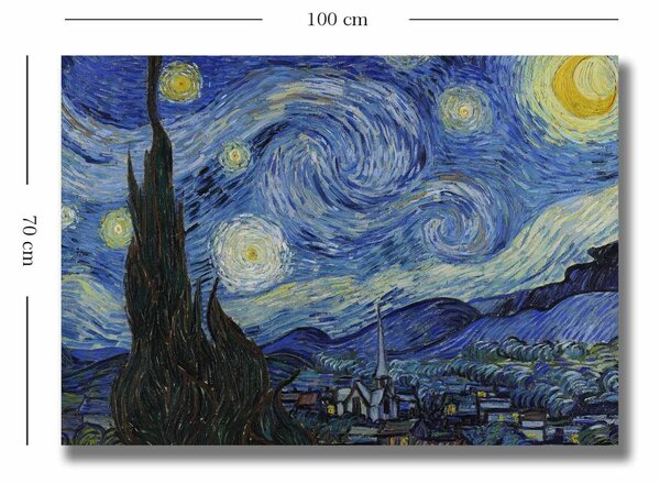 Πίνακας καμβά VANGOGH074 Πολύχρωμο 70x100 cm