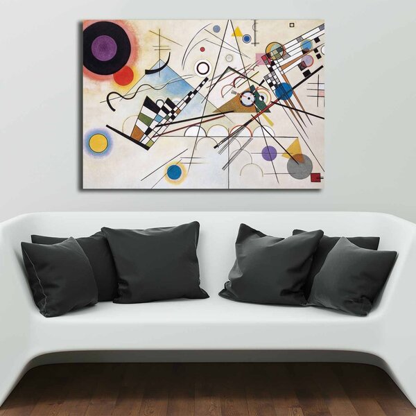 Πίνακας καμβά KANDINSKY006 Πολύχρωμο 70x100 cm