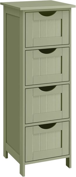 Ντουλάπι Μπάνιου με Συρτάρια Songmics Πράσινο 30x30x82 cm