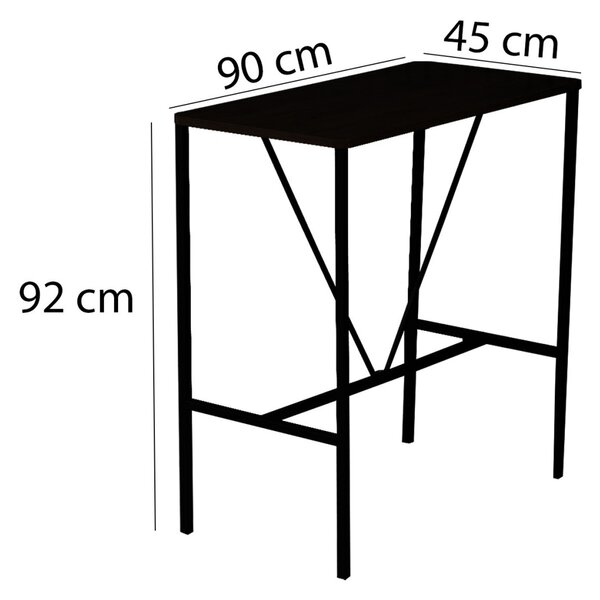 Τραπέζι μπαρ Nordic Καρυδί 90x92x45 cm