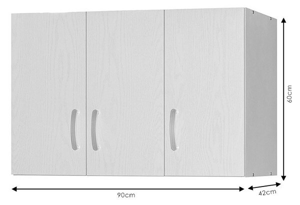 Ντουλάπα Zelia 3 Πόρτες wenge 90x42x60cm
