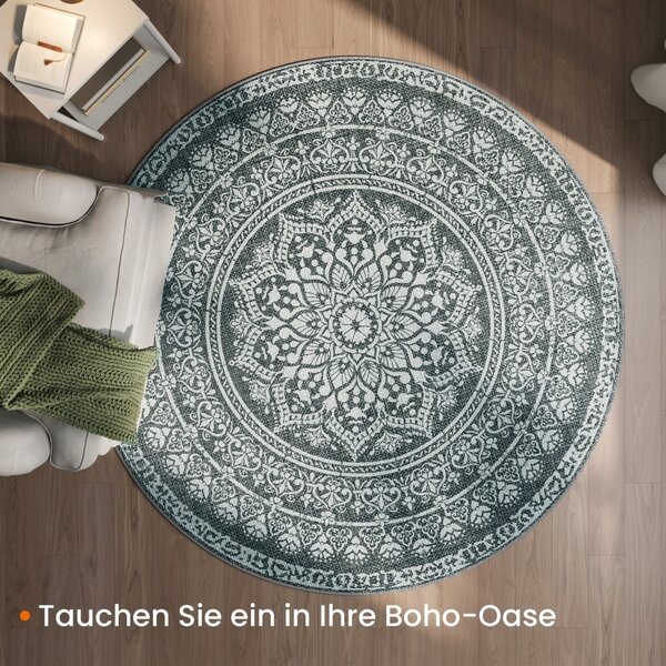Στρογγυλό Χαλί Songmics Γκρι deschis 160x160 cm