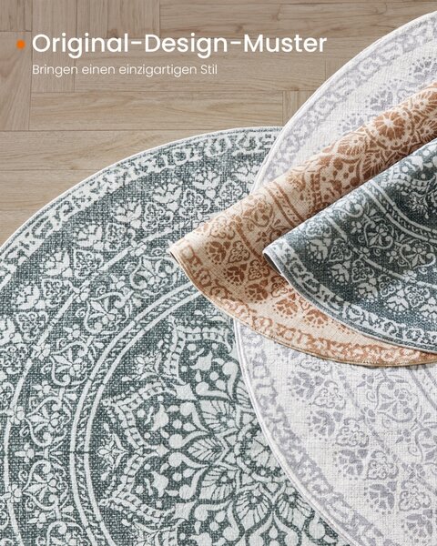 Στρογγυλό Χαλί Songmics Γκρι deschis 160x160 cm