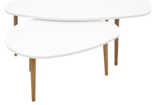 Τραπεζάκι σαλονιού Monty Pako World Λευκό 116x46x6 cm
