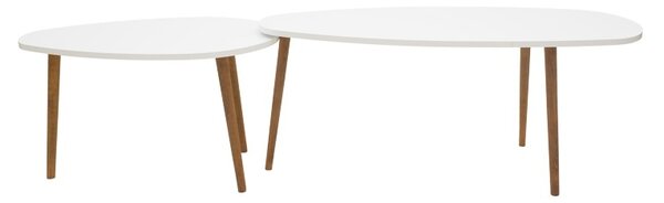 Τραπεζάκι σαλονιού Monty Pako World Λευκό 116x46x6 cm