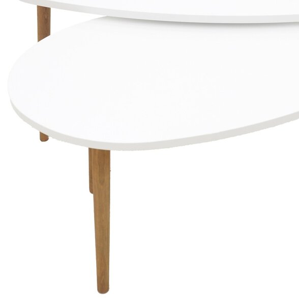 Τραπεζάκι σαλονιού Monty Pako World Λευκό 116x46x6 cm