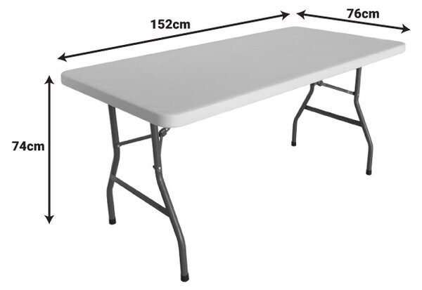 Τραπέζι κήπου Aprilia Pako World Λευκό 152x76x74 cm