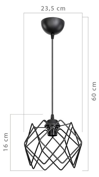 Φωτιστικό οροφής PWL-1021 Pako World Μαύρο 23.5x23.5x60 cm