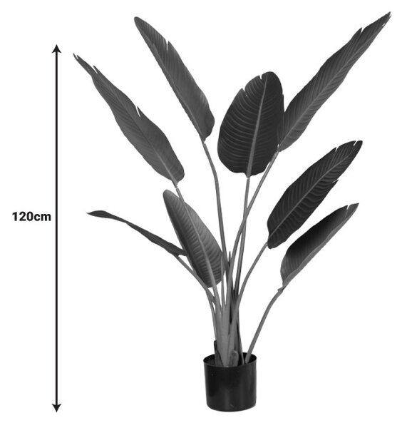 Διακοσμητικό φυτό Palm tree Pako World Μαύρο ύψος 120 cm